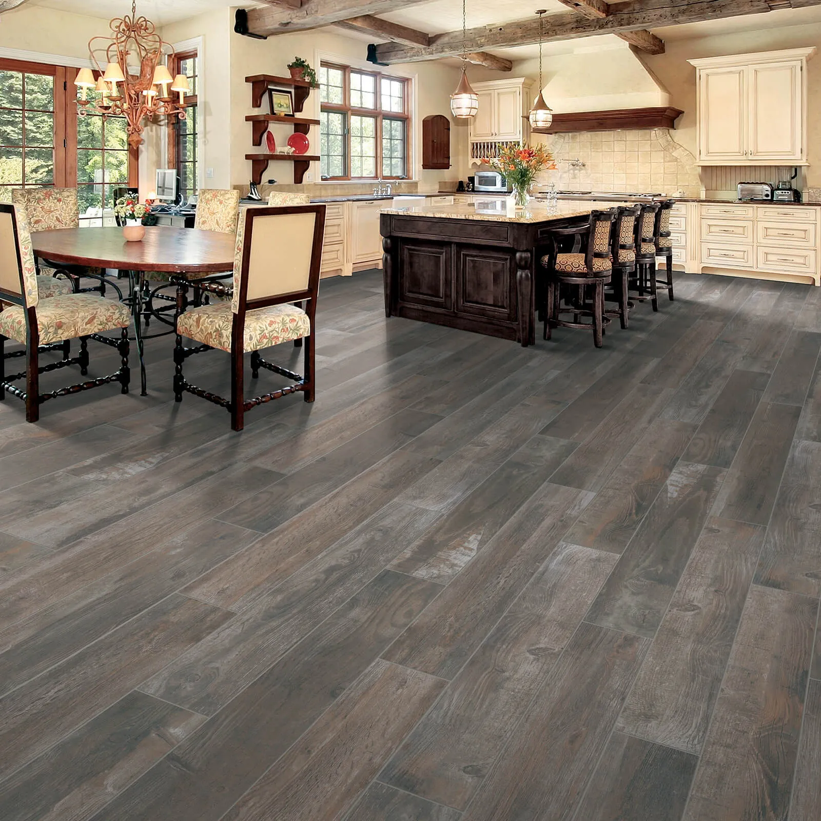 Kitchen and Dining Area Tile Flooring | Kemper Flooring